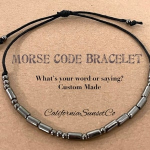 Morse Code Bracelet, Secret Message, Custom Bracelet, Morse Code, Beaded Bracelet, Your Message bracelet