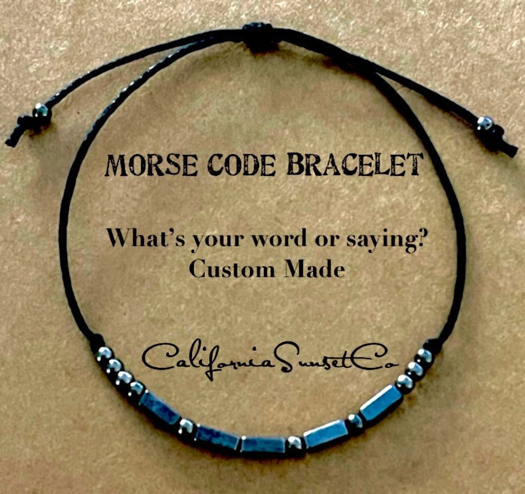 Morse Code Bracelet, Secret Message, Custom Bracelet, Morse Code ...