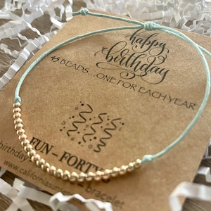 Birthday Milestone Bracelet, Happy Birthday Bracelet, Collect each year, Stackable Bracelets **** FREE SHIPPING