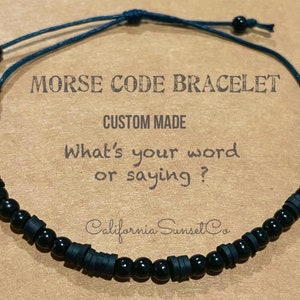 Morse-Code-Armband, Geheime Nachricht, benutzerdefinierte Armband, Morse-Code-Armband