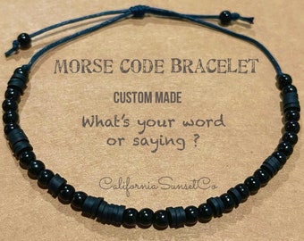 Morse Code Bracelet,Secret Message, Custom Bracelet, Morse Code Bracelet