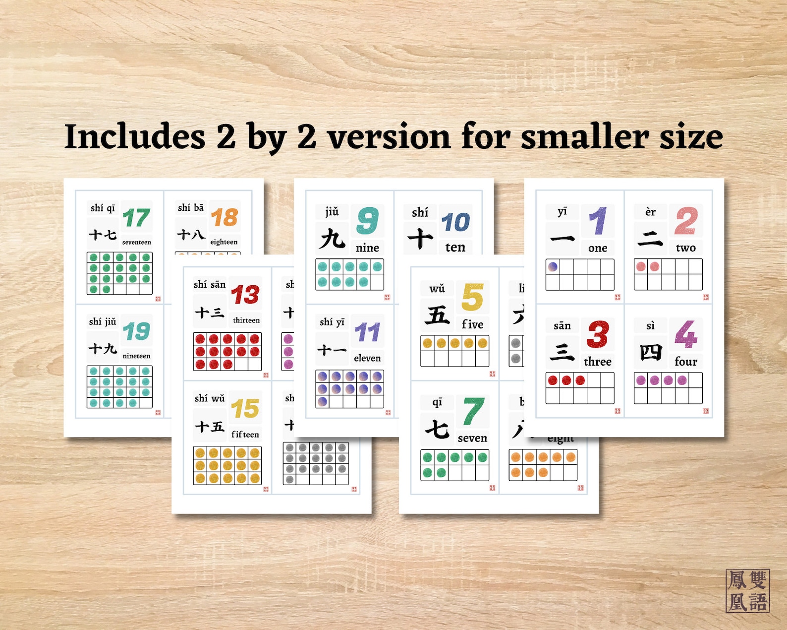 Bilingual Chinese Number Cards 1-20 Flashcards, Mandarin Pinyin ...