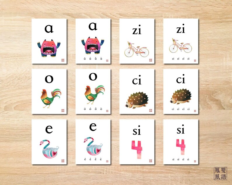 Hanyu Pinyin Flashcards - Chinese Phonetic Alphabet Printable Flash ...