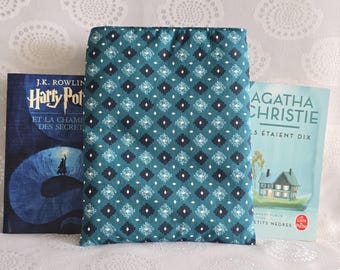 Quilted Paperback Book Pouch - Book Cover - Book Case - Geometric Patterns