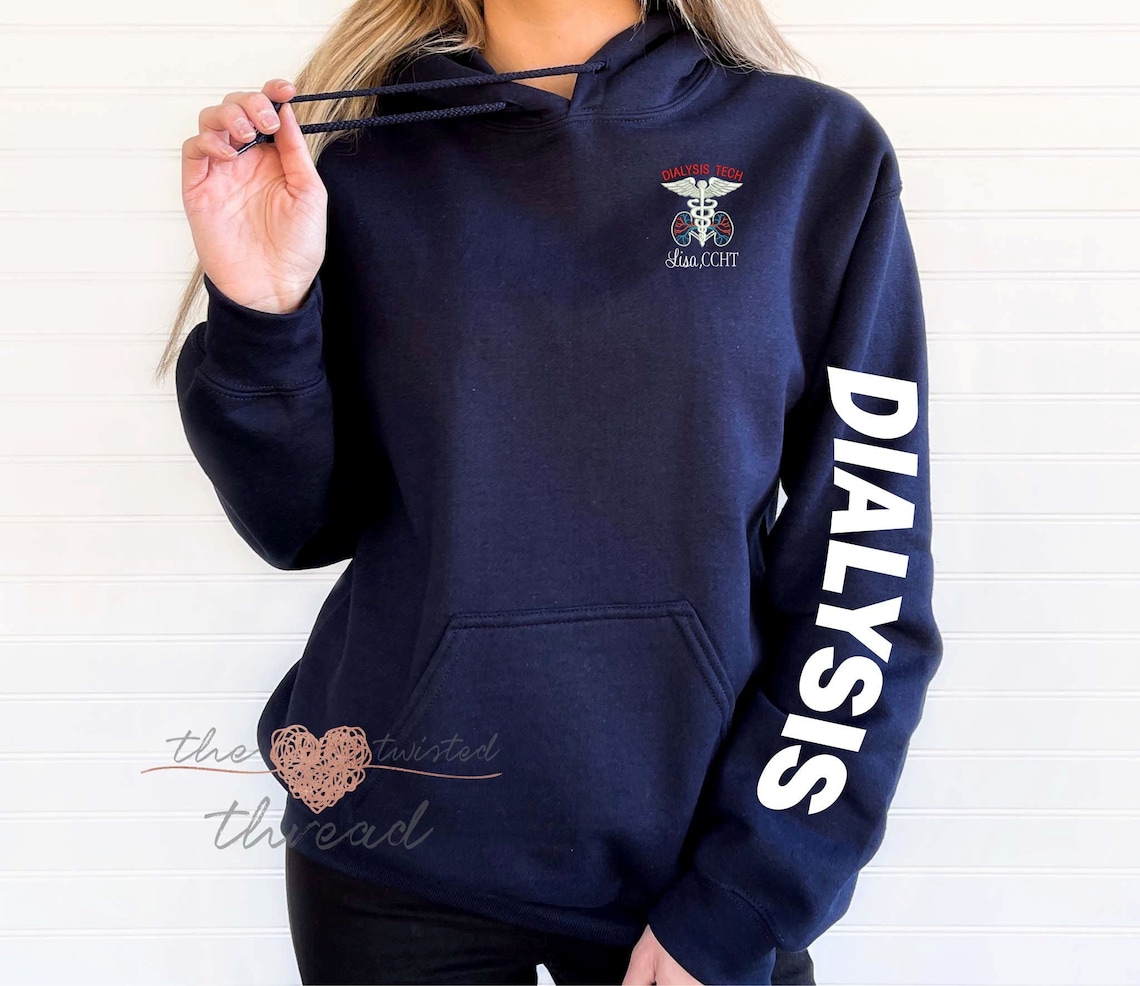 Healthcare Dialysis Tech Jacket RN Jacket Sweatshirt Etsy
