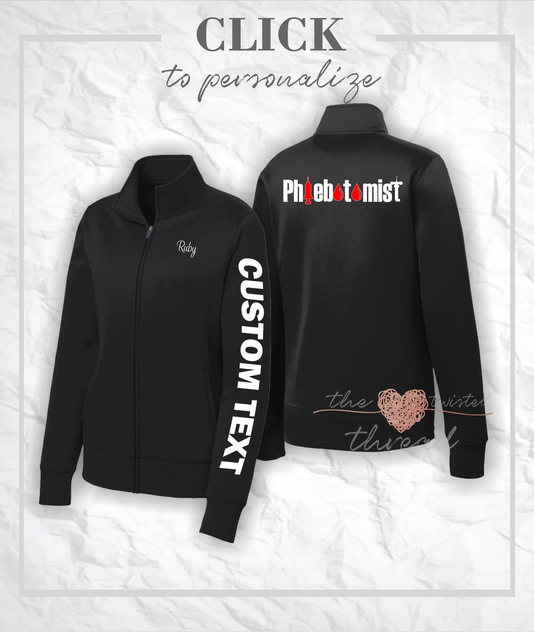 LABORATORY Phlebotomist Jacket Personalized Embroidery Phlebotomist ...