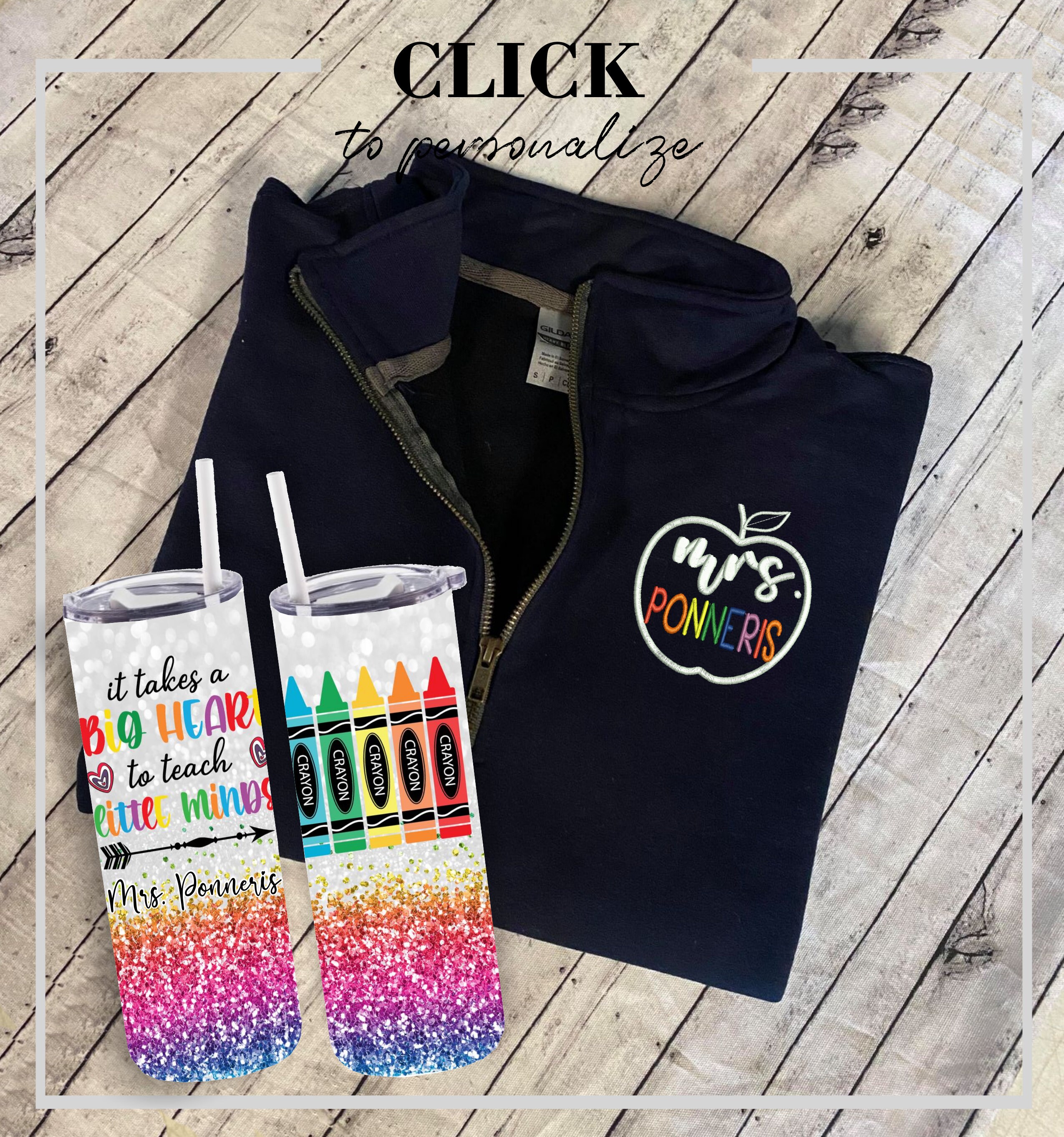 Set Tumbler AND Teacher Pullover Set 