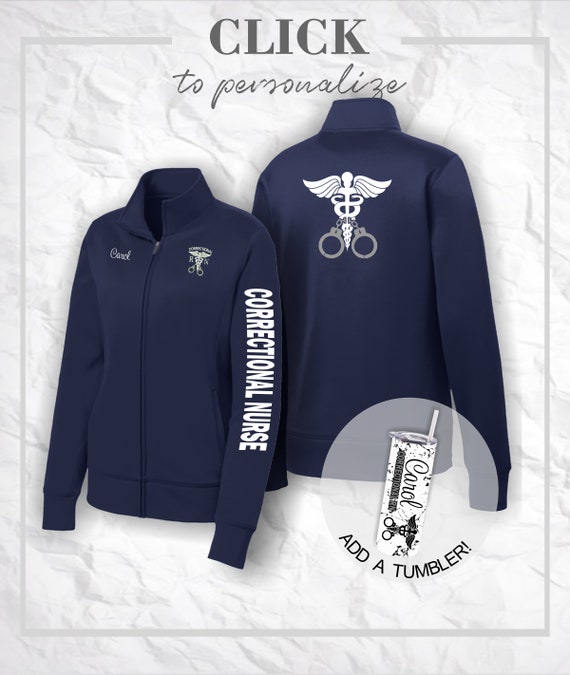 Healthcare Correctional Nurse Jacket Full Zip Correctional RN Etsy