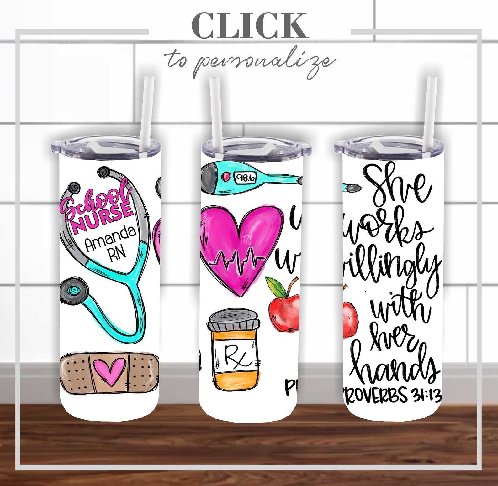 School Nurse Gift Nurse Tumbler Stainless Steel Tumbler Etsy