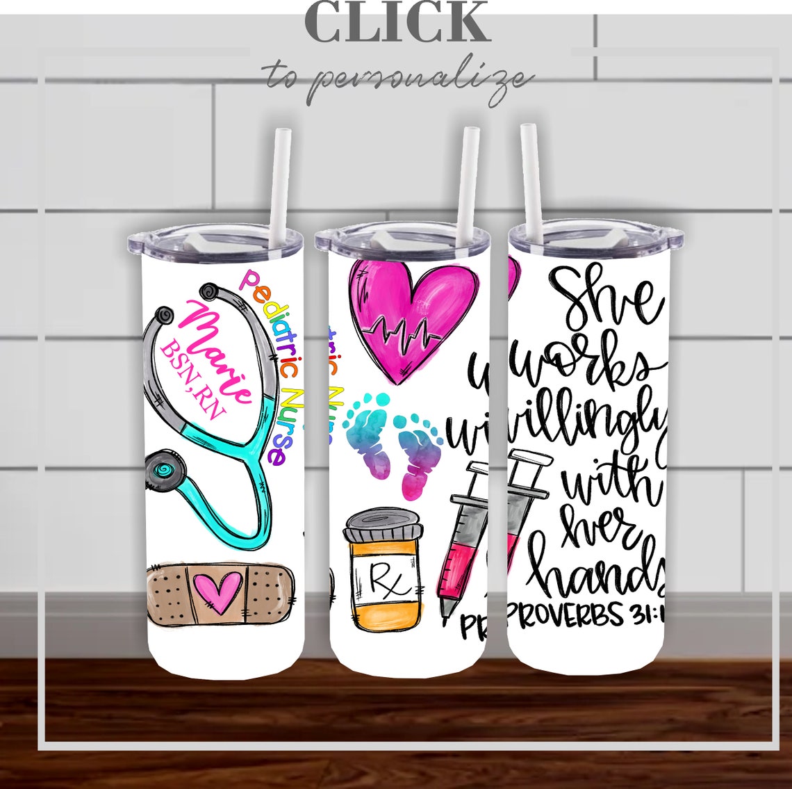 Nurse's Week Gift Pediatric Nurse Tumbler Stainless Etsy