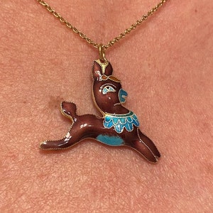 Many Colors - Vintage, Enamel on Sterling Silver Animal Pendant Jewelry