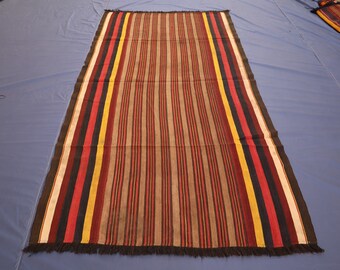 7 Feet Long Hallway Kilim Runner - Afghan Handmade Flatweave Rug - Natural Vegi dyes Wool Rug - Turkish Kilim Runner - Oriental Turkmen Rugs