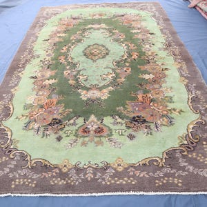 Collectors 6x9 ft Antique Afghan Rug, Hand Knotted Low Pile Wool Area Rug, Turkmen Geometric Tribal Rug, Oriental Vintage Rug, Bedroom Rug