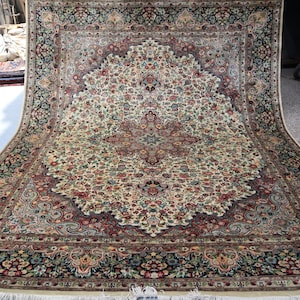 Large Afghan Heris Bidjar Rug 8x10 ft, Oriental Turkmen handmade Rug, Rug For Living Room, Large Area Wool Rug, Big Hall Rug, Bedroom Carpet