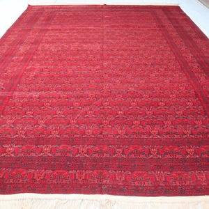 10x13 Authentic Afghan Vintage Area rug- One Of a Kind Floral Rug- Vintage Turkmen Tribal rug- Natural dyes Rug- Rug For Living Room Bedroom