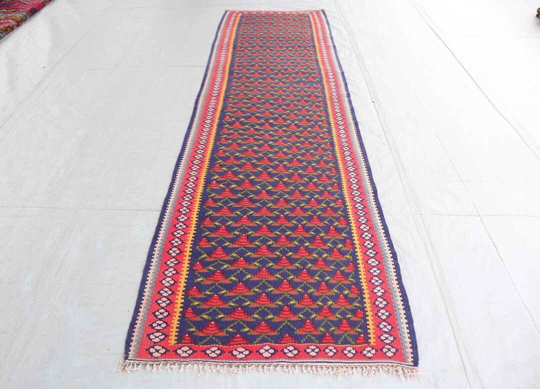 Short Rugs 10 Ft Runner Rug, 2'8x9'7 Afghan Handmade Veg Dyes Wool Narrow Short ...