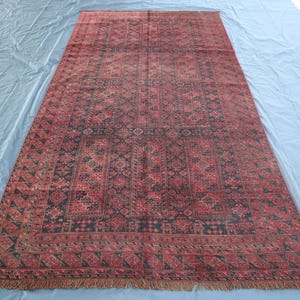 Antique Terracotta Afghan Vintage Area Rug 5&#39;6x10&#39;5 ft Vintage Handmade Soft Wool rug/ Oriental Afghan Rug/ Ethnic One of a Kind Area Carpet