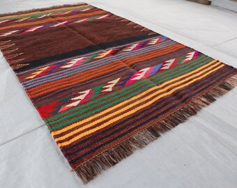 Stunning Soumak Rug - Handmade 3x5 Kilim Rug - High Quality Sumak Kilim Rug - Afghan Tribal Kilim Rug - Rugs for Living Room - Bedroom Rug
