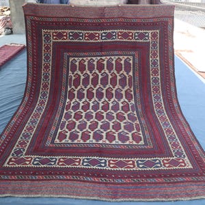 Afghan Somak Kilim Rug 6&#39;7x8&#39;8 ft Antique Tribal Kilim Rug- Vintage Area Rug- Rugs For Living Room- Flatweave Rug- Vintage Kilim Rug- Office