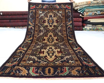 ヴィンテージ ラグ 模様 絨毯 約118cm x 200cm アフガニスタン ヴィンテージ ラグ 模様 絨毯 約118cm x 200cm アフガニスタン