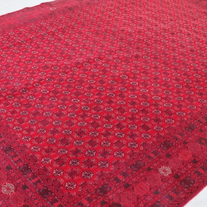 Tappeto Bukhara afgano su misura - Tappeto tribale turcomanno in lana fatto a mano - Tappeto decorativo - Tappeto orientale Bukhara - Cucina - Tappeto da ufficio - Camera da letto