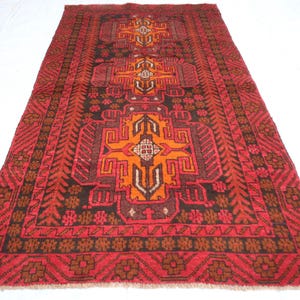 3&#39;6x6&#39;5 ft Antique Geometric Design Rug, Handmade Wool Rug, 4x7 Afghan Oriental Rug, Collector Piece Rug, Tribal Rug, Rug For Birthday Gift