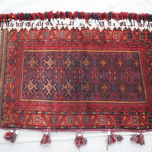Cuscino tappeto afgano Fatto a mano Vintage Cuscino Copricuscino - Copricuscino tappeto 2'3x4'1 Cuscino in lana Divano Cuscino per divano - Decorazione per la casa Federa per cuscino Tappeto