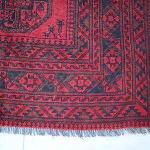1930s Vintage Ersari Rug, 6x9 Afghan Hand Knotted Low Pile Wool Rug ...