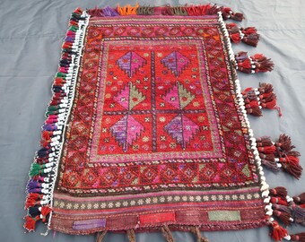 2&#39;3x3&#39;6 ft Vintage Cushion Rug, Home Decor 100% Handmade Afghan Cushion Cover, Bohemian Cushion, Decorative Throw Pillow, Large Cushion Rugs