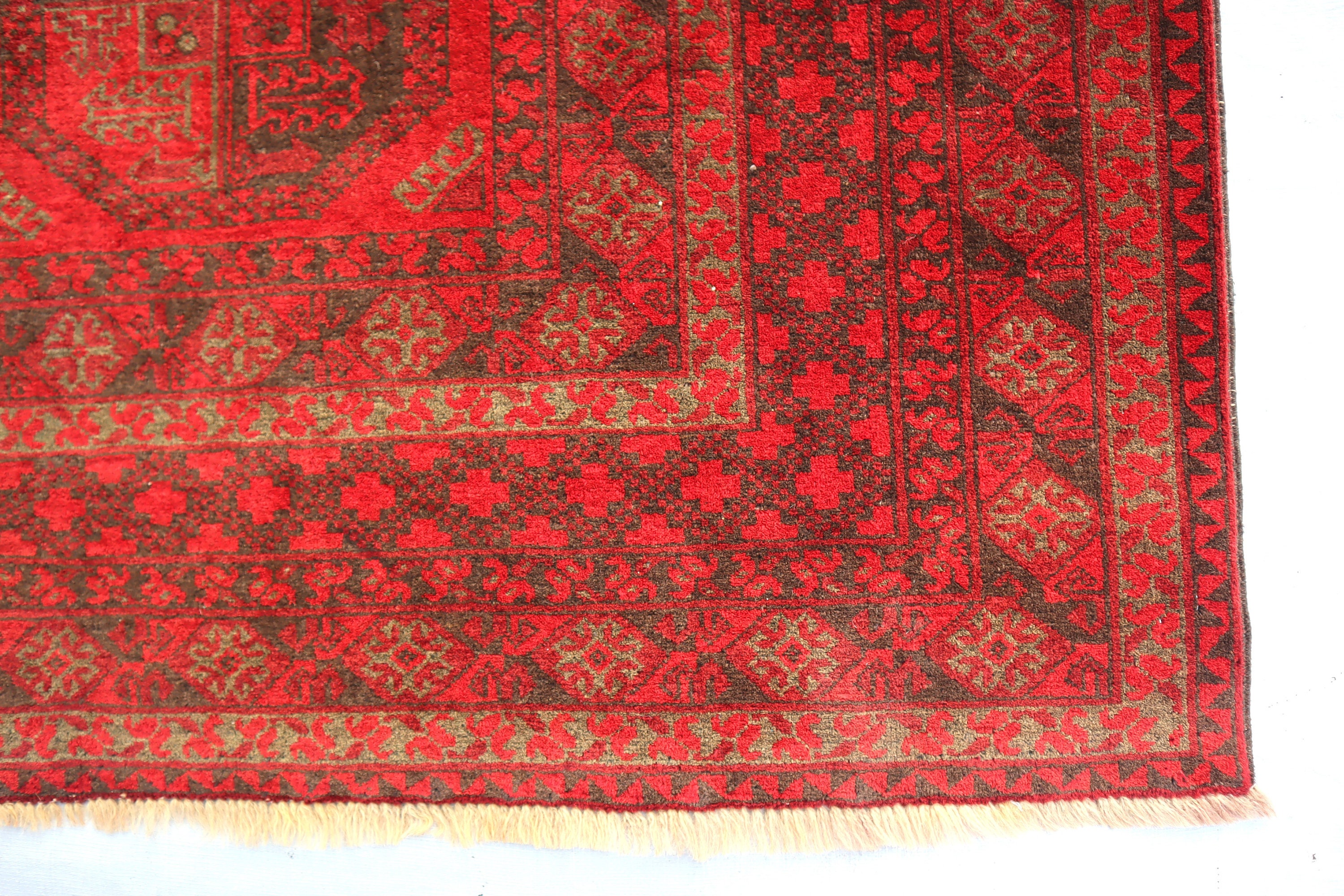 Large Size Antique Ersari Rug 6'6x8'4 Ft/ Handmade Wool Turkman Tekke ...
