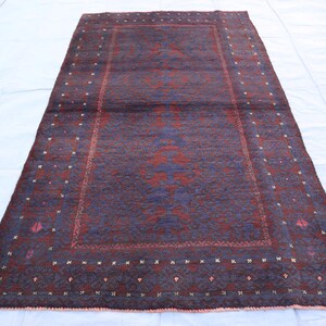4x2,1 m Geometrischer Antiker Teppich, Handgemachter Wollteppich, Orientalischer Afghan Belutsch Teppich, Weicher Wollteppich Turkmen Stammesteppich, Schlafzimmer Büro Teppich
