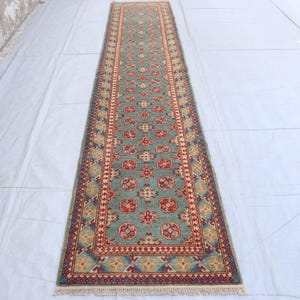 3x13 ft Bokhara Runner Rug/ Kitchen Hallway Rug / 2&#39;9 x 12.11 Ft Long Handmade Turkmen Rug / Tribal Rug / Living Room Rug / Bedroom Déco Rug