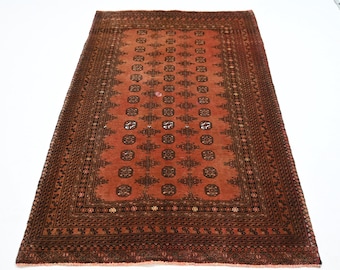 Antique Turkmen Balochi Area Rug, 3'4x5'5 ft Hand Knotted Afghan Area Rug- Hand Knotted high Quality Antique Pale Rug, Entry Rug, Home Decor