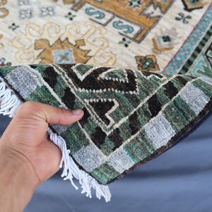 Tappeto afghano extra large 10'5x13 - Tappeto in lana annodato a mano - Tappeto orientale turcomanno Khoja Rushnaye - Tappeto per soggiorno, tappeto per tavolo da pranzo immagine 2