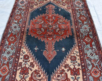 3.8 x 6.11 フィートのアンティーク アフガニスタン バロチ ラグ