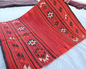 3x4 Antique Square Rug - Afghan Handmade veg dyes Wool kilim Rug - Flatweave Tribal Turkmen Rug - Oriental Vintage Rug - Bedroom Kitchen Rug