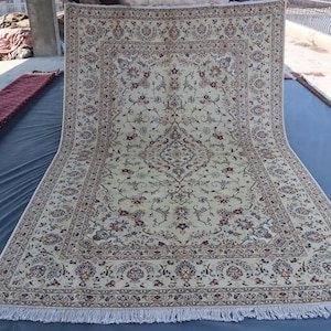 Heris Teppich, Afghanischer Orientteppich, Handgemachter Wollteppich, Wollteppich, Wohnzimmerteppich