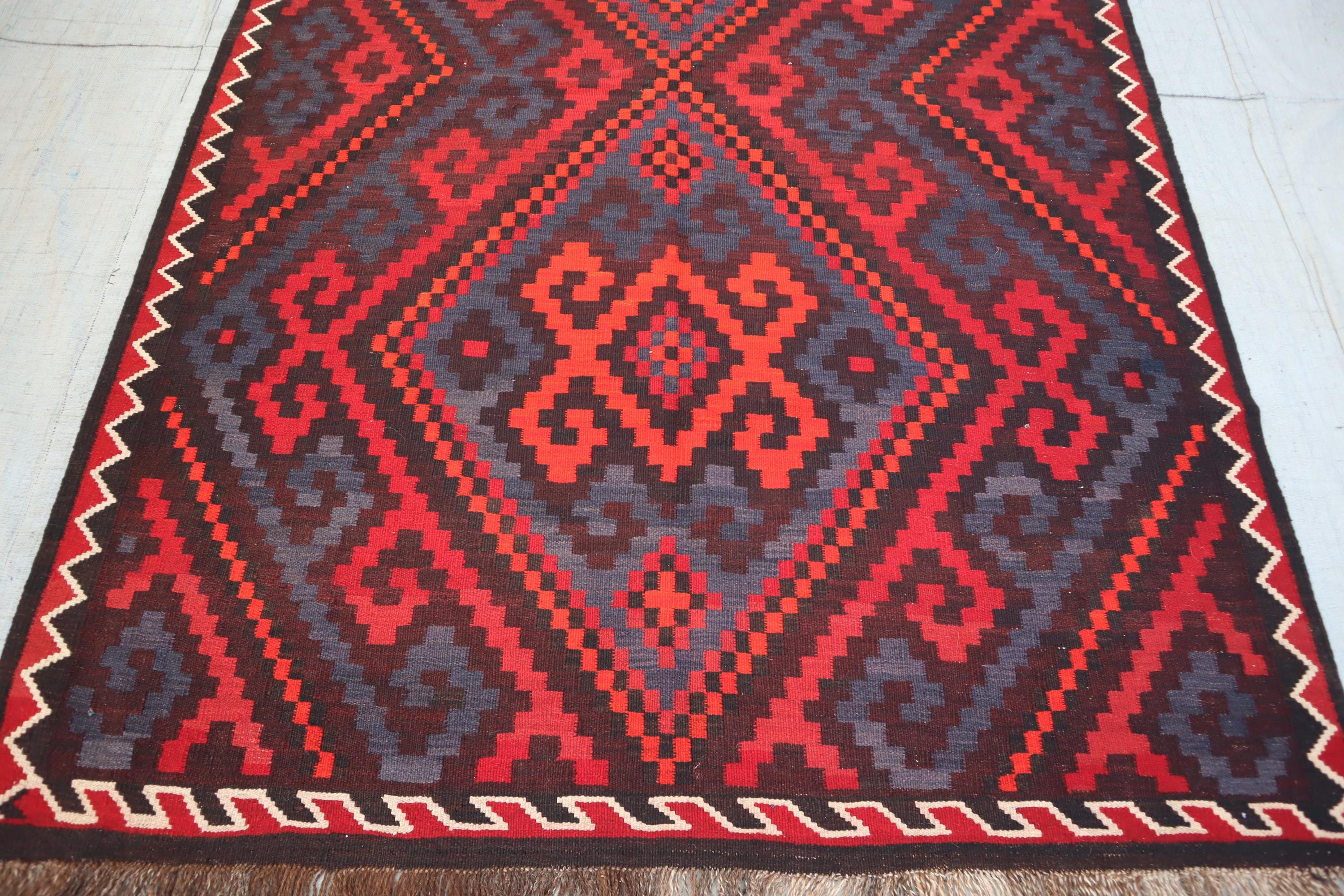 Afghan Handmade Kilim Rug, 6x9 Ft Living Room Rug, Bedroom Area