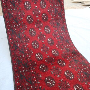 10 ft Runner Rug, Afghan Bukhara Ersari rug, Tribal Turkmen handmade Wool Faded Rug, Oriental Vintage Khal Mohammedi rug, Hallway Runner Rug