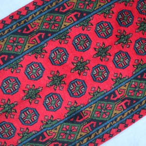 2&#39;6x9&#39;5 ft Runner rug Vintage Afghan Tribal Handmade Wool Geometric Runner rug, Turkmen Red Oriental Runner Rug, Hallway Runner, Kitchen Rug