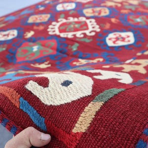 Arazzo Suzani da parete 5'1x5'7 Ft - Decorazione per soggiorno - Copritavolo Suzani ricamato, copriletto fatto a mano, arazzo da parete Suzani colorato immagine 7