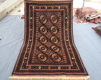 10x13 大型ヴィンテージ トルクメン サルーク ブハラ ラグ、手織り 
