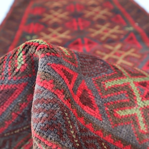 Antique Cushion Cover 1.10x3.6 ft Collector Piece Vintage Afghan Handmade Tribal Pillow Cover Rug, Oriental Turkmen Rug, Baluch Balisht Rugs