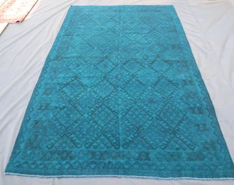 1,8 x 2,4 m plattvävd matta / 1,6 x 2,4 m afghansk kelimmatta / turkisk plattvävd ullmatta / vegetabiliskt färgad matta / 167 x 250 cm matta / vardagsrums- och sovrumsmatta