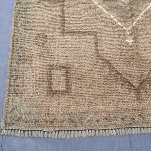 Tappeto vintage afgano 2'8x4'6 piedi/Tappeto in terracotta/Tappeto in lana fatto a mano/Tappeto a pelo corto, effetto anticato e sbiadito/Tappeto orientale/Tappeto per soggiorno/Tappeto per camera da letto immagine 5