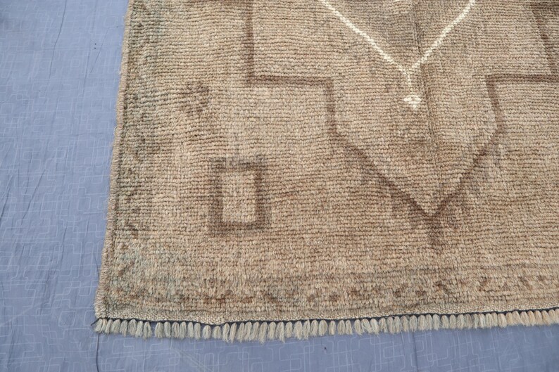 Tappeto vintage afgano 2'8x4'6 piedi/Tappeto in terracotta/Tappeto in lana fatto a mano/Tappeto a pelo corto, effetto anticato e sbiadito/Tappeto orientale/Tappeto per soggiorno/Tappeto per camera da letto immagine 5