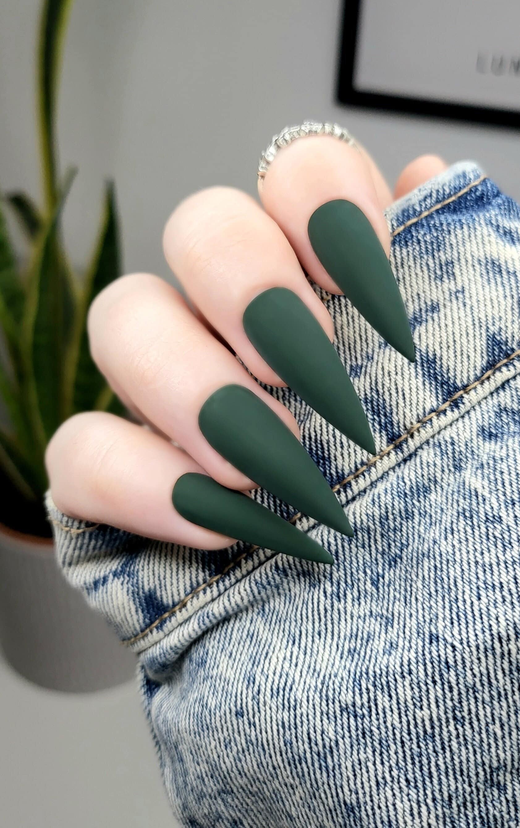 Green Stiletto Nails Il Fullxfull.4718926698 Hnee