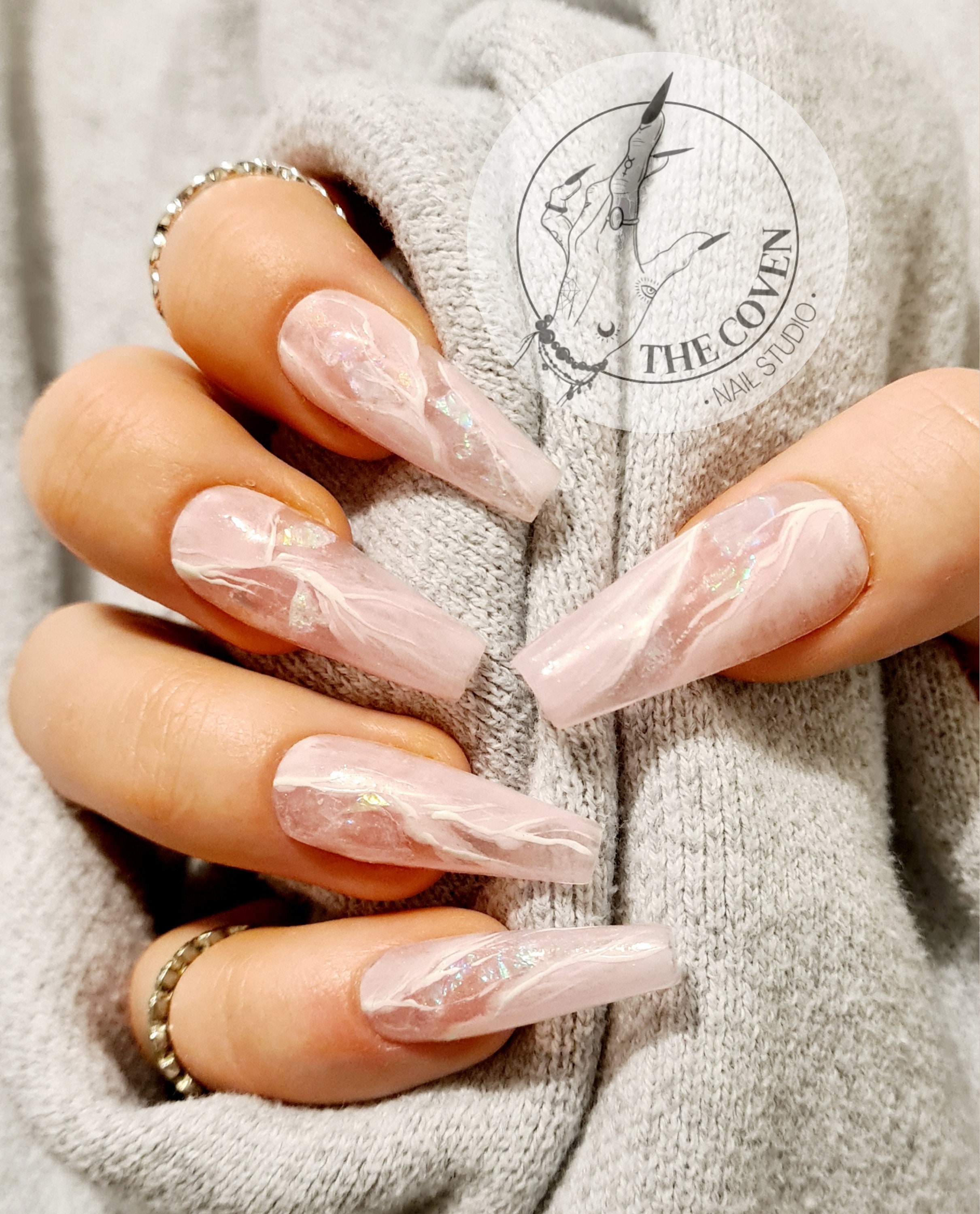 ROSE QUARTZ Press on Nails Gemstone Crystal Healing Pink - Etsy