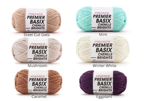 Premier Yarns Basix – Eggplant Color, 100% Acrylic, 7 Oz/200g, 359 Yards, Medium Weight #4 Yarn - View #3