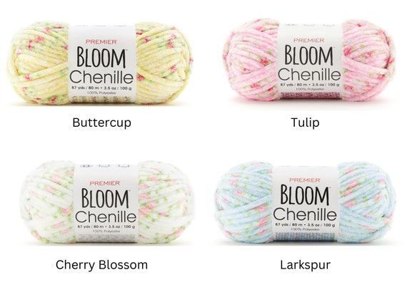 Premier Bloom Chenille Gomitoli Di Filato Morbido Con Stampa Floreale – Tulip
